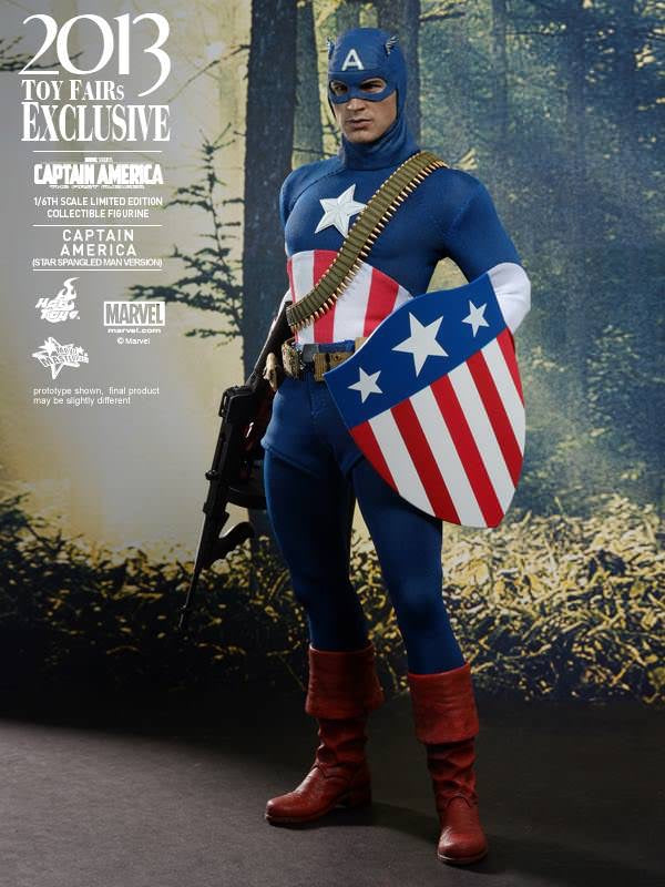 Hot Toys Captain America First Avengers Captain America (Star Spanaled Man Version) MMS205