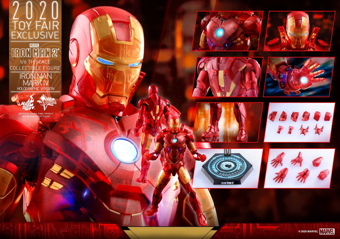 Hot Toys Iron Man 2 - Iron Man Mark IV (Holographic Version) MMS568