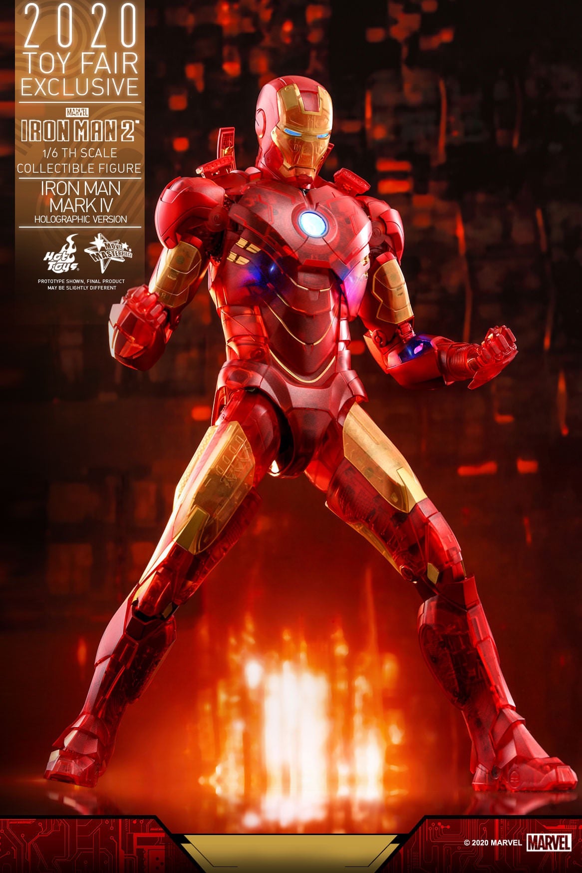 Hot Toys Iron Man 2 - Iron Man Mark IV (Holographic Version) MMS568