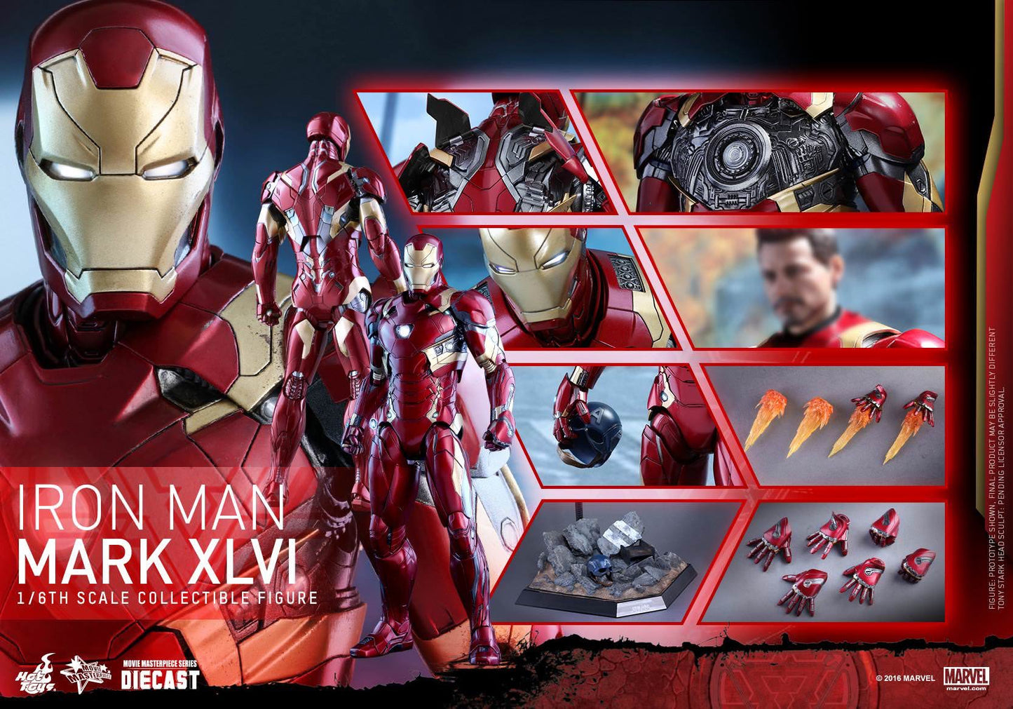 Hot Toys Captain America: Civil War - Iron Man Mark XLVI MMS353D16