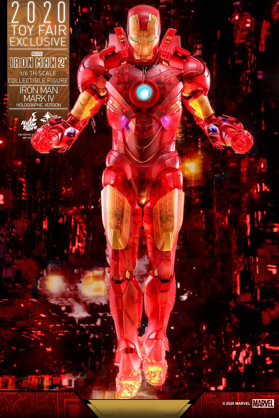 Hot Toys Iron Man 2 - Iron Man Mark IV (Holographic Version) MMS568