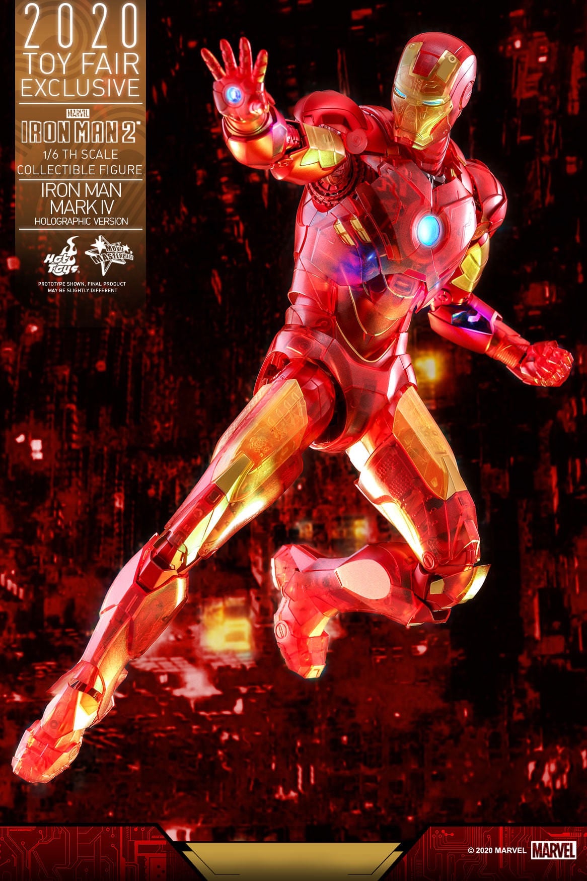 Hot Toys Iron Man 2 - Iron Man Mark IV (Holographic Version) MMS568