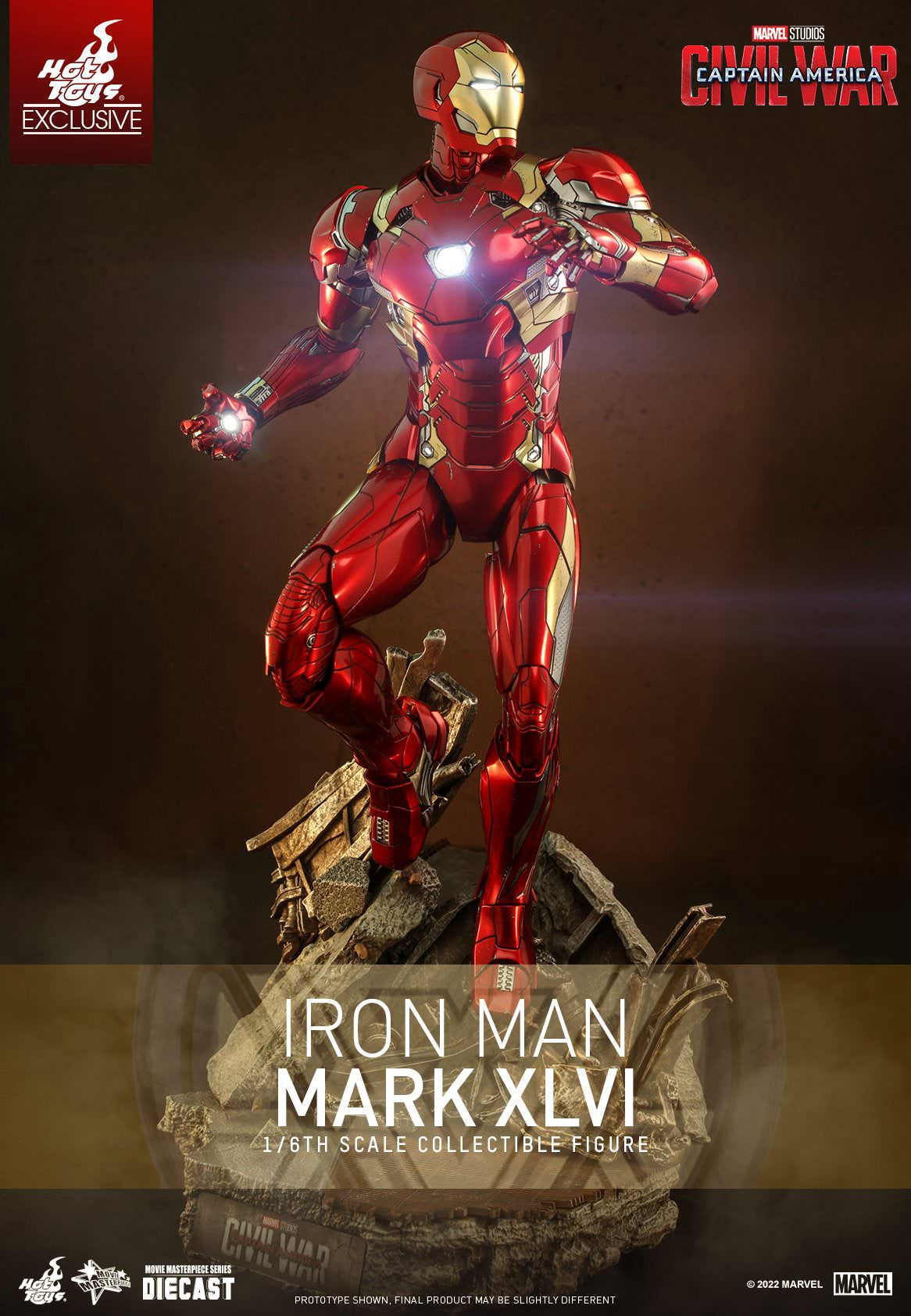 Hot Toys Captain America: Civil War Iron Man Mark XLVI 1:6 Scale Collectible Figure MMS608D42