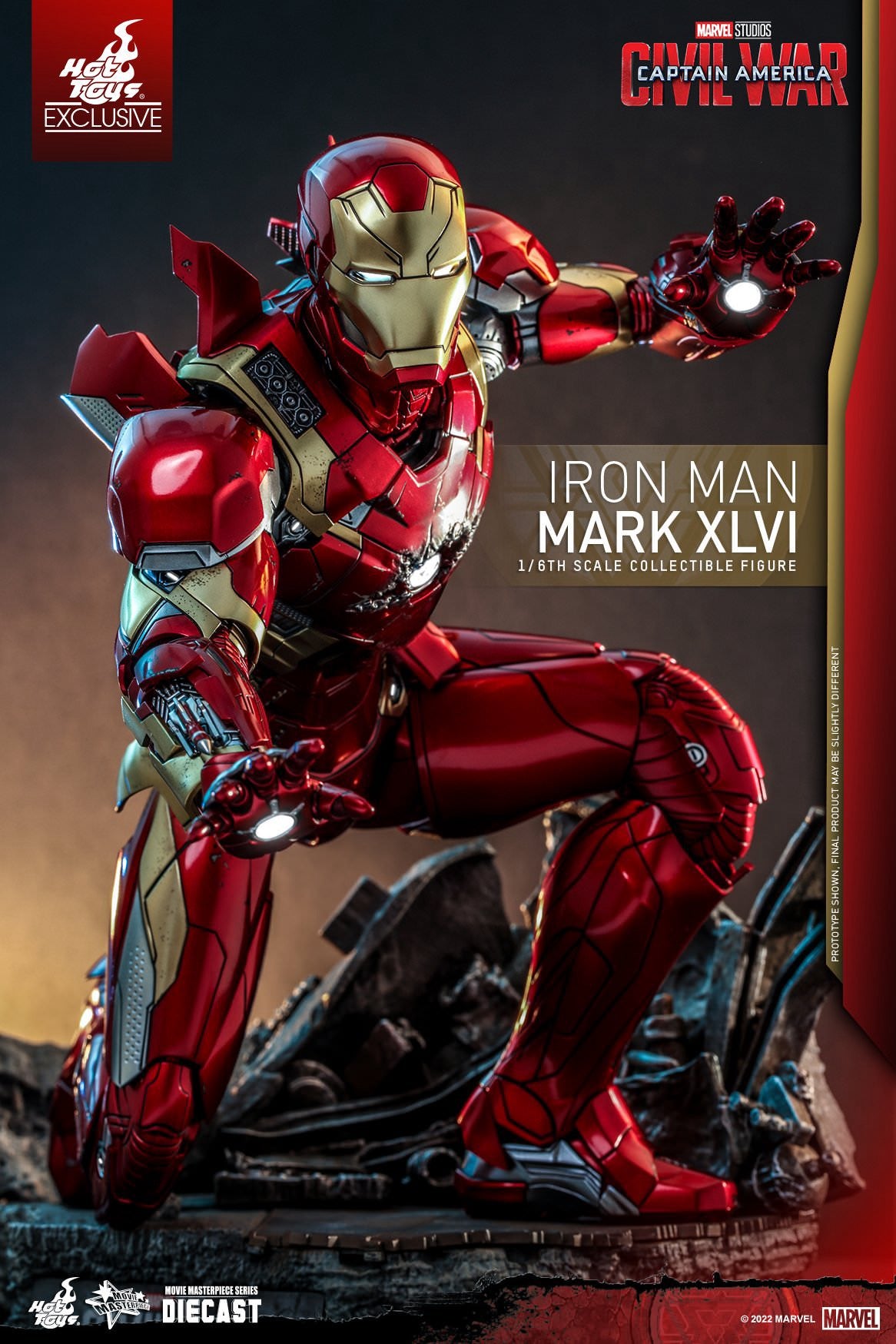 Hot Toys Captain America: Civil War Iron Man Mark XLVI 1:6 Scale Collectible Figure MMS608D42