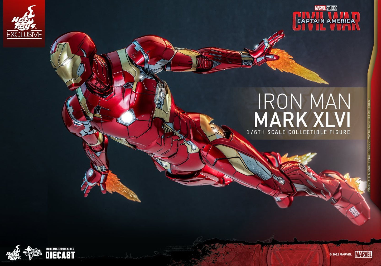 Hot Toys Captain America: Civil War Iron Man Mark XLVI 1:6 Scale Collectible Figure MMS608D42