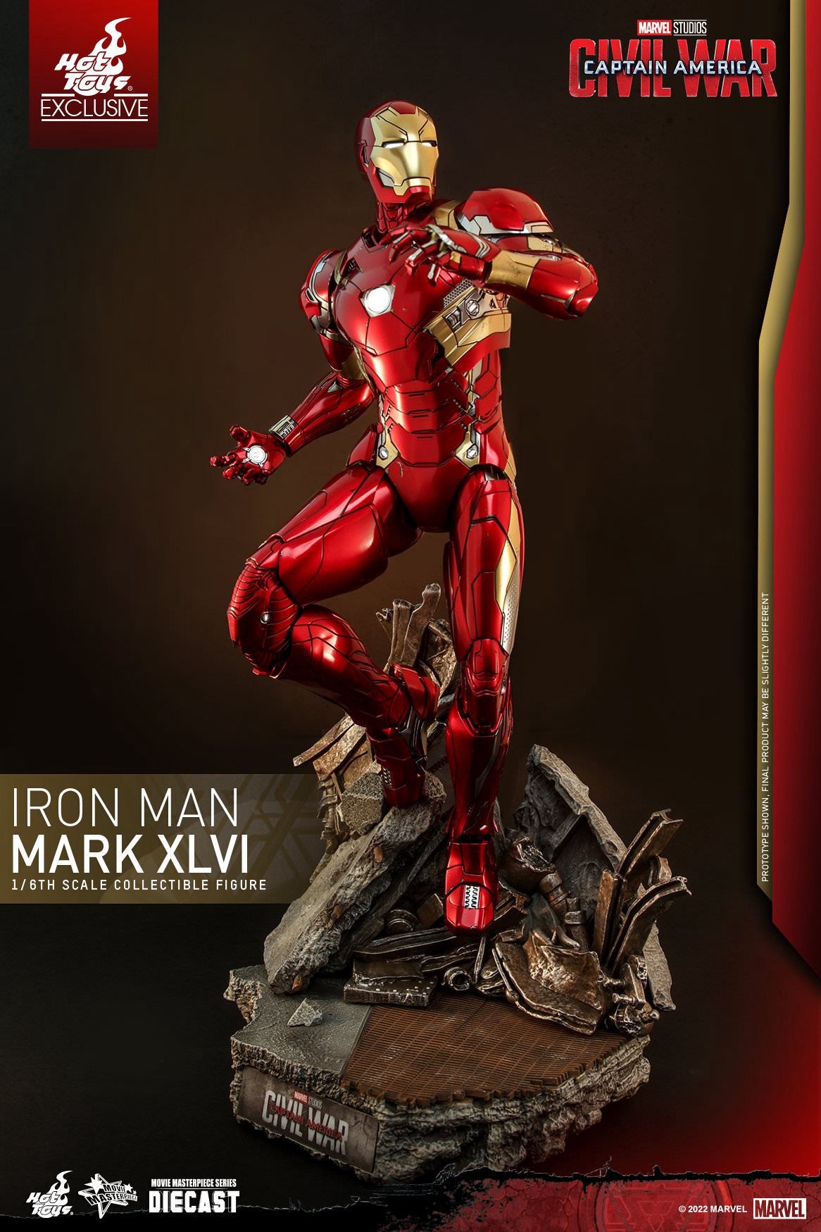 Hot Toys Captain America: Civil War Iron Man Mark XLVI 1:6 Scale Collectible Figure MMS608D42