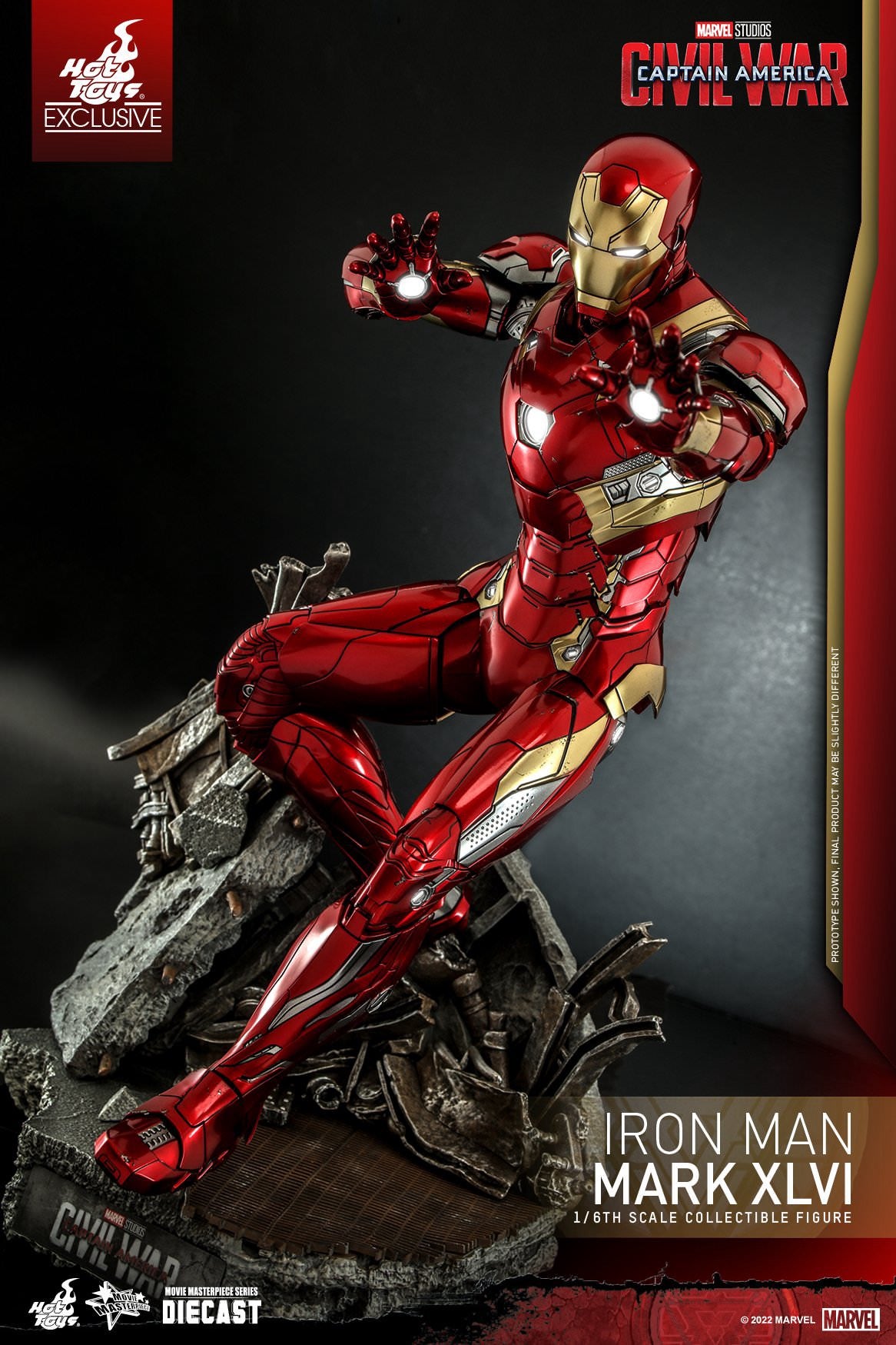 Hot Toys Captain America: Civil War Iron Man Mark XLVI 1:6 Scale Collectible Figure MMS608D42