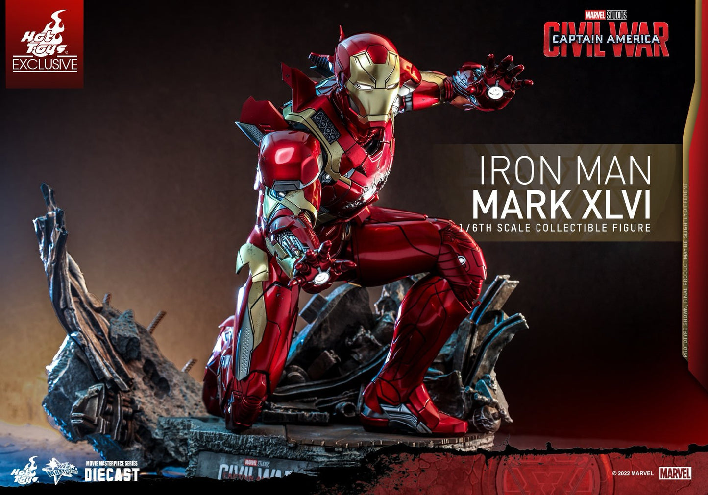 Hot Toys Captain America: Civil War Iron Man Mark XLVI 1:6 Scale Collectible Figure MMS608D42