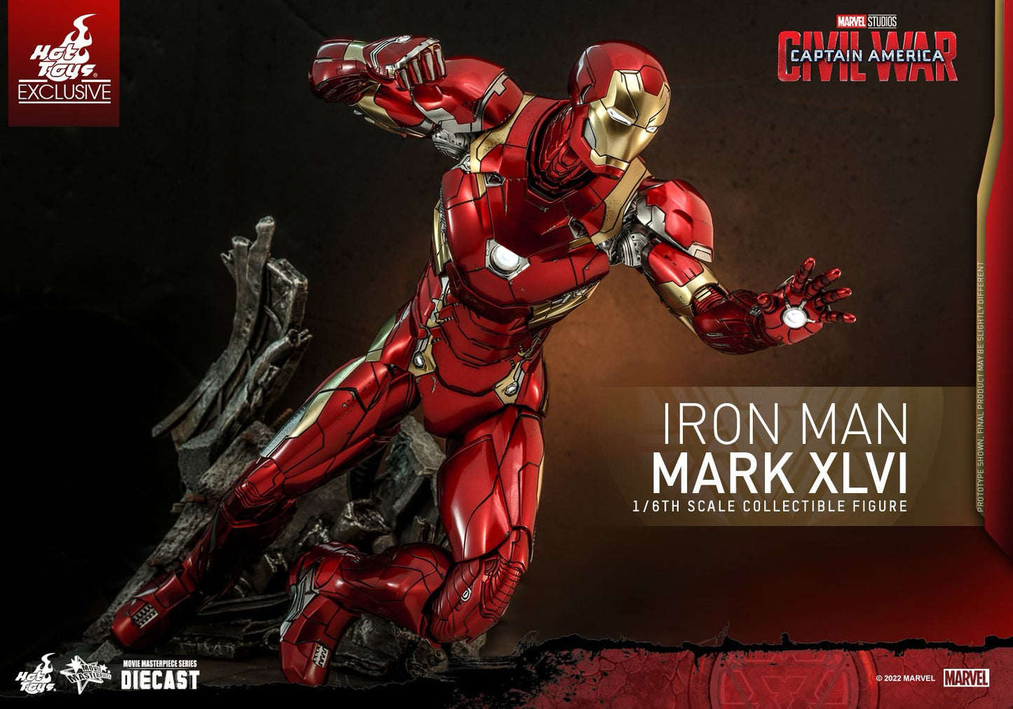 Hot Toys Captain America: Civil War Iron Man Mark XLVI 1:6 Scale Collectible Figure MMS608D42