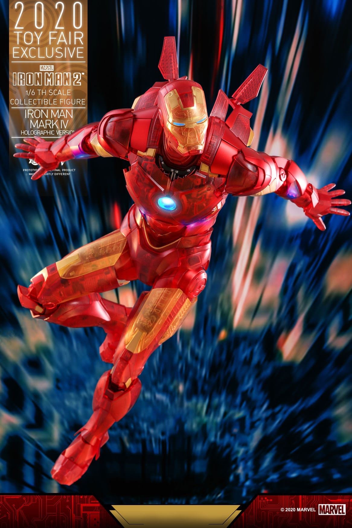 Hot Toys Iron Man 2 - Iron Man Mark IV (Holographic Version) MMS568