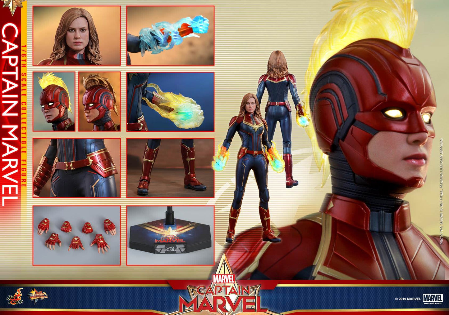 Hot Toys Captain Marvel - Captain Marvel MMS521 (Regular Edition )