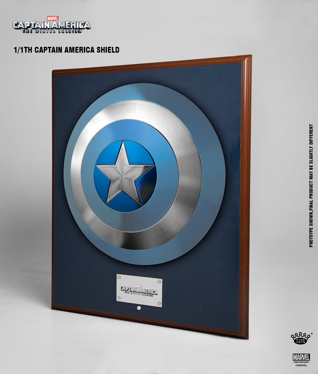 King Arts Captain America 2 - The Winter Soldier: Shield Replica - Stealth Blue Wall Fixed Style