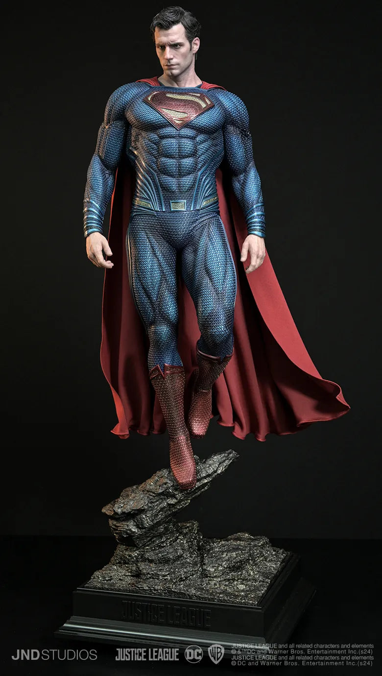 JND Studios Superman 1:3 Scale Hyperreal Movie Statue (Color Red)(With Black Bust)