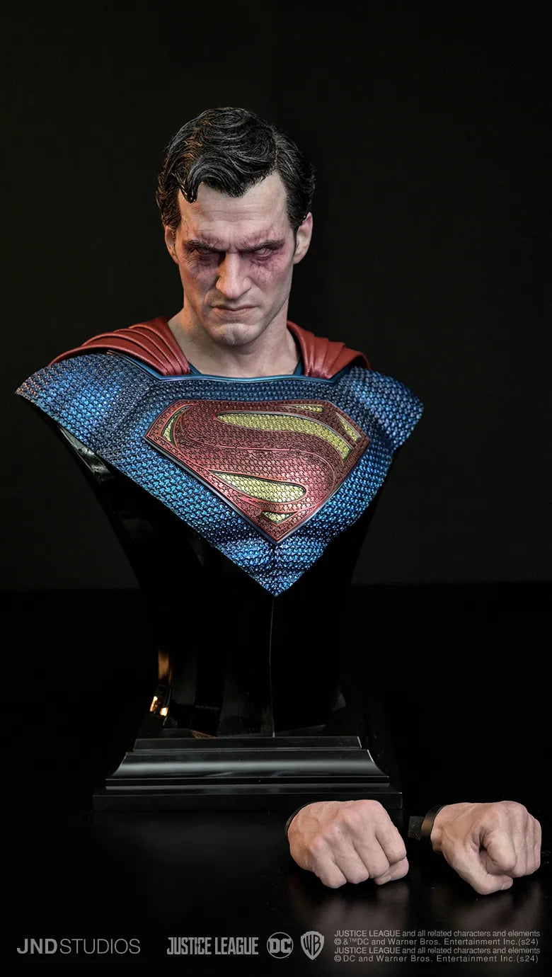 JND Studios Superman 1:3 Scale Hyperreal Movie Statue (Color Red)(With Black Bust)