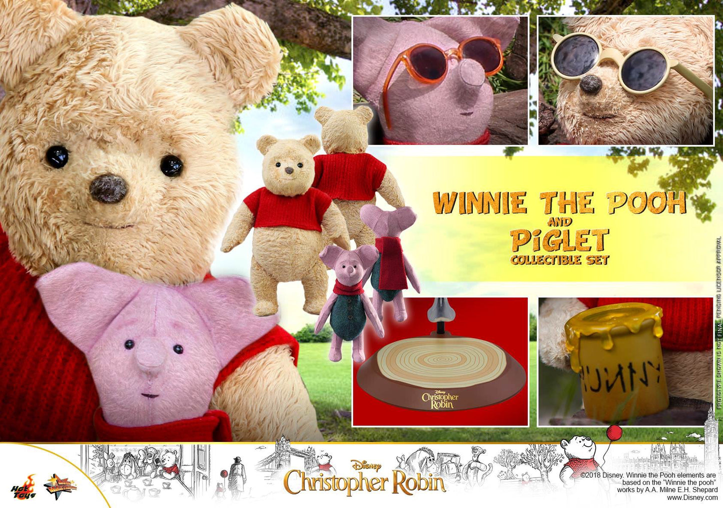 Hot Toys Christopher Robin - Winnie the Pooh and Piglet MMS503