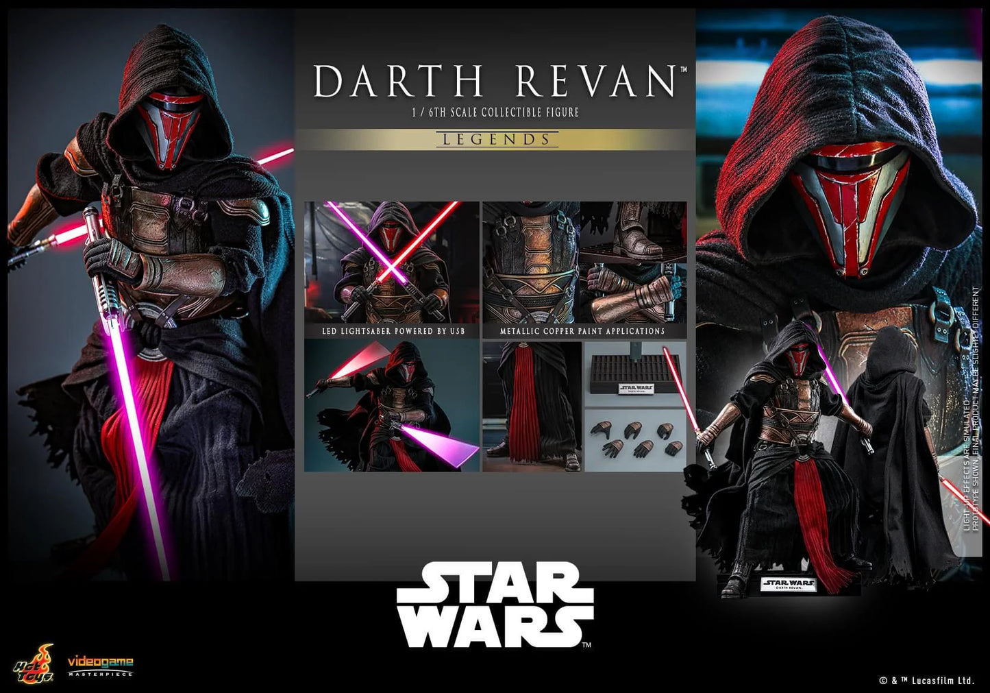 Hot Toys Star Wars™ Darth Revan™ 1:6 Scale Collectible Figure VGM62B (Standard Edition)( Without Global Exclusive Commemorative Coin)