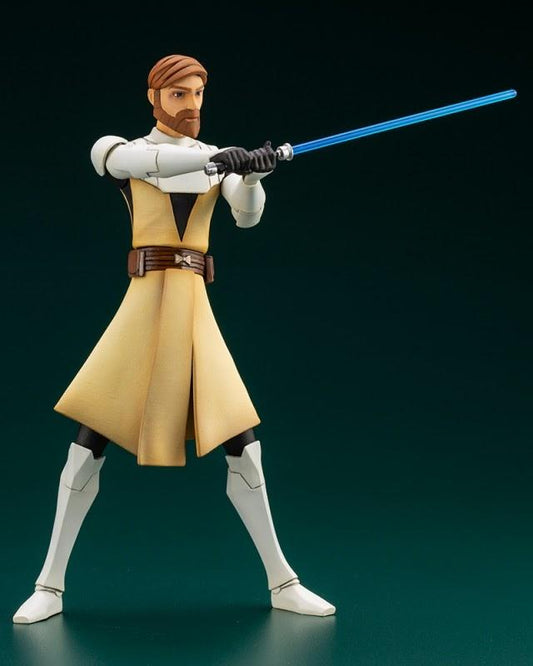 Kotobukiya Star Wars: The Clone Wars Artfx+ Obi Wan Kenobi - The Clone Wars Ver. 1/10 Pre-Painted PVC Easy-to-Assemble Statue