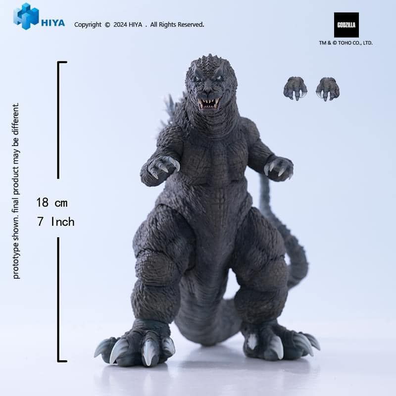 HIYA Toys "Exquisite Basic Series Godzilla, Mothra and King Ghidorah Giant Monsters All-Out Attack (2001) Godzilla 7" Collectible Figure HIYA-G2001