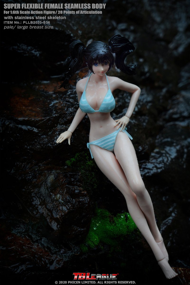 TBLeague S36A 1/6 Pale Skin Large Breast Anime Girls Seamless Body with Metal Skeleton