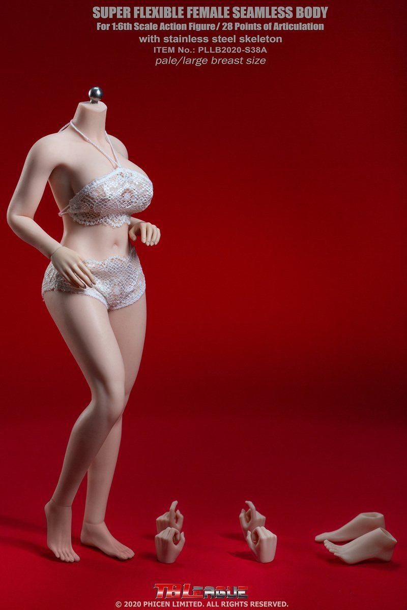 TBLeague S38A 1/6 Pale Skin female seamless body with metal skeleton