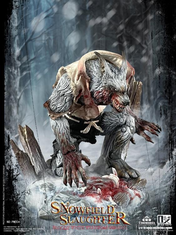 Coomodel x Ouzhixiang 1:12 Scale Palmtop Monsters - Snowfield Slaughter (Bloody White Werewolf Deluxe Version)