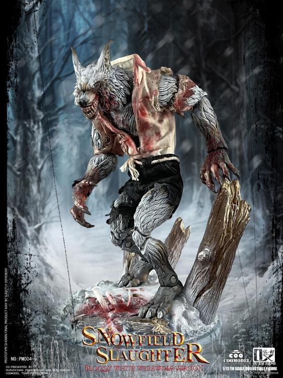 Coomodel x Ouzhixiang 1:12 Scale Palmtop Monsters - Snowfield Slaughter (Bloody White Werewolf Deluxe Version)