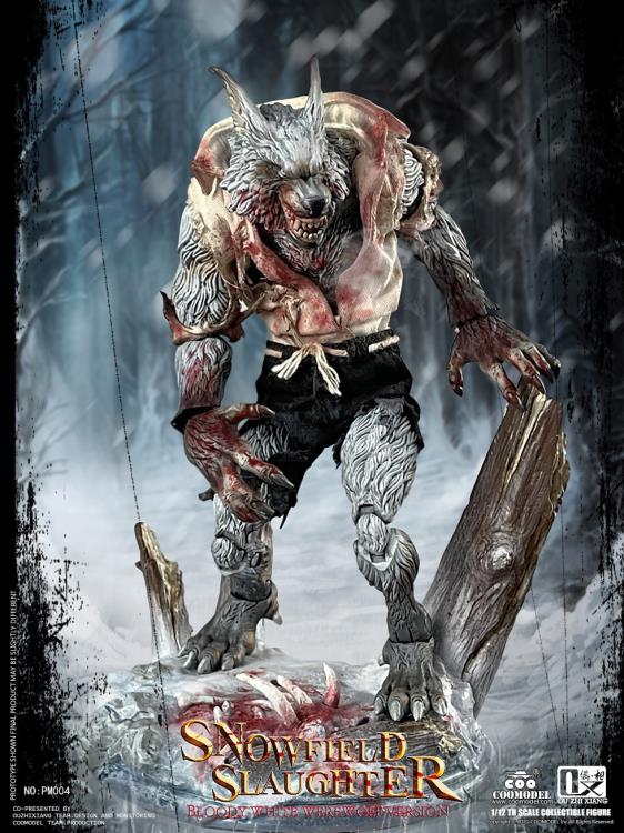 Coomodel x Ouzhixiang 1:12 Scale Palmtop Monsters - Snowfield Slaughter (Bloody White Werewolf Deluxe Version)