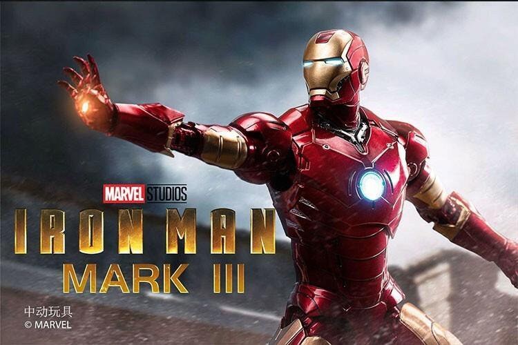 ZD Toys Iron Man Mark III (Marvel Studios 10th Anniversary Exclusive Edition With Light Up Function)1:10 Scale Collectible Figure