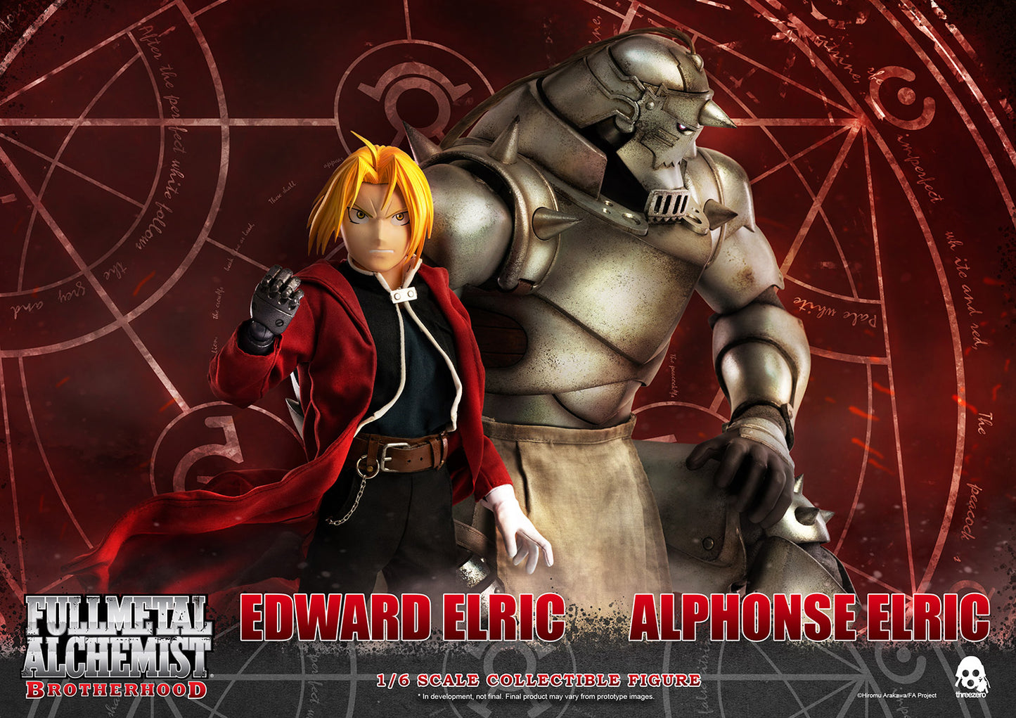 Threezero Fullmetal Alchemist: Brotherhood FigZero Edward Elric + Alphonse Elric Twin-Pack 1:6 Scale Collectible Figure