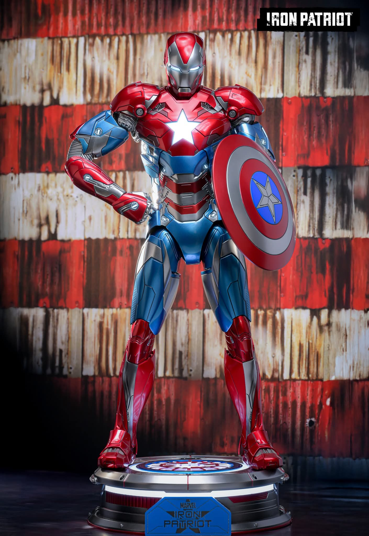 Hot Toys Marvel Comics 1:6th Scale Iron Patriot Collectible Figure CMS021D68  (Refurbished Items)