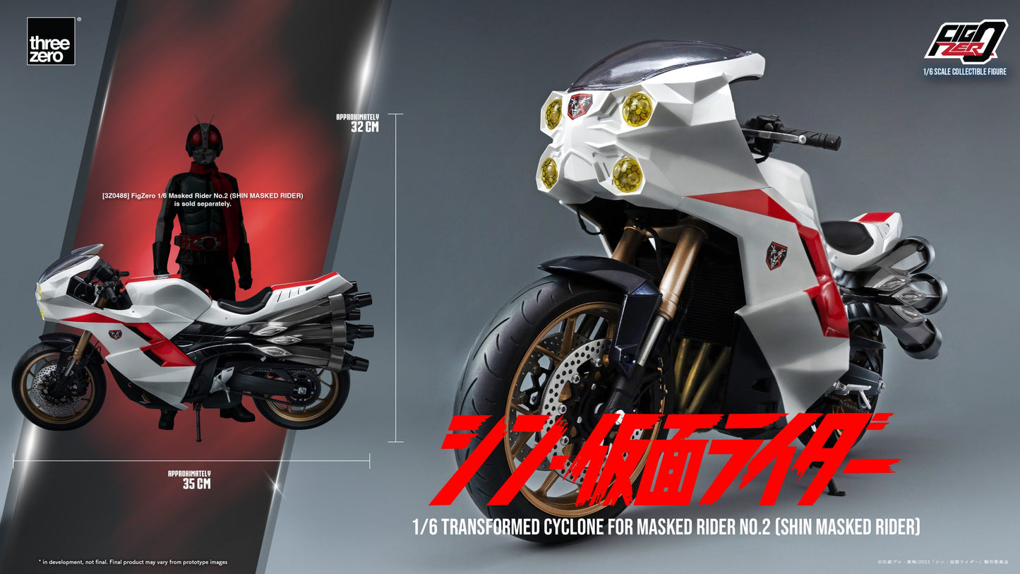 Threezero FigZero Shin Masked Rider: Transformed Cyclone for Masked Rider No.2 1:6 Scale Collectible Figure