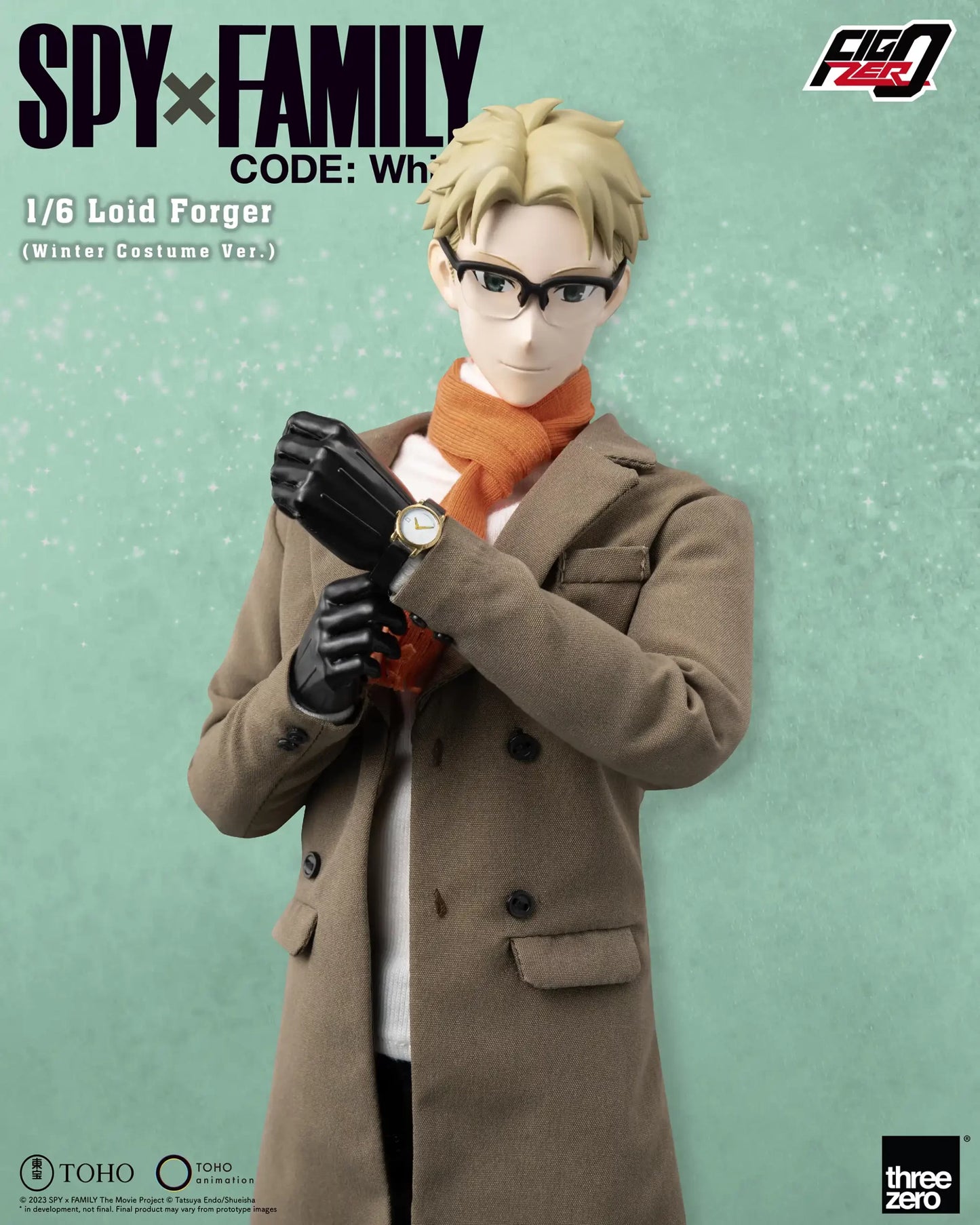 Threezero SPY×FAMILY CODE: White FigZero Loid Forger 1:6 Collectible Figure (Winter Costume Ver.)