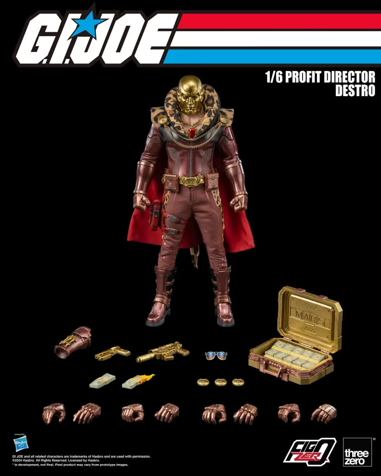 Threezero G.I. Joe FigZero Profit Director Destro 1:6 Scale Collectible Figure