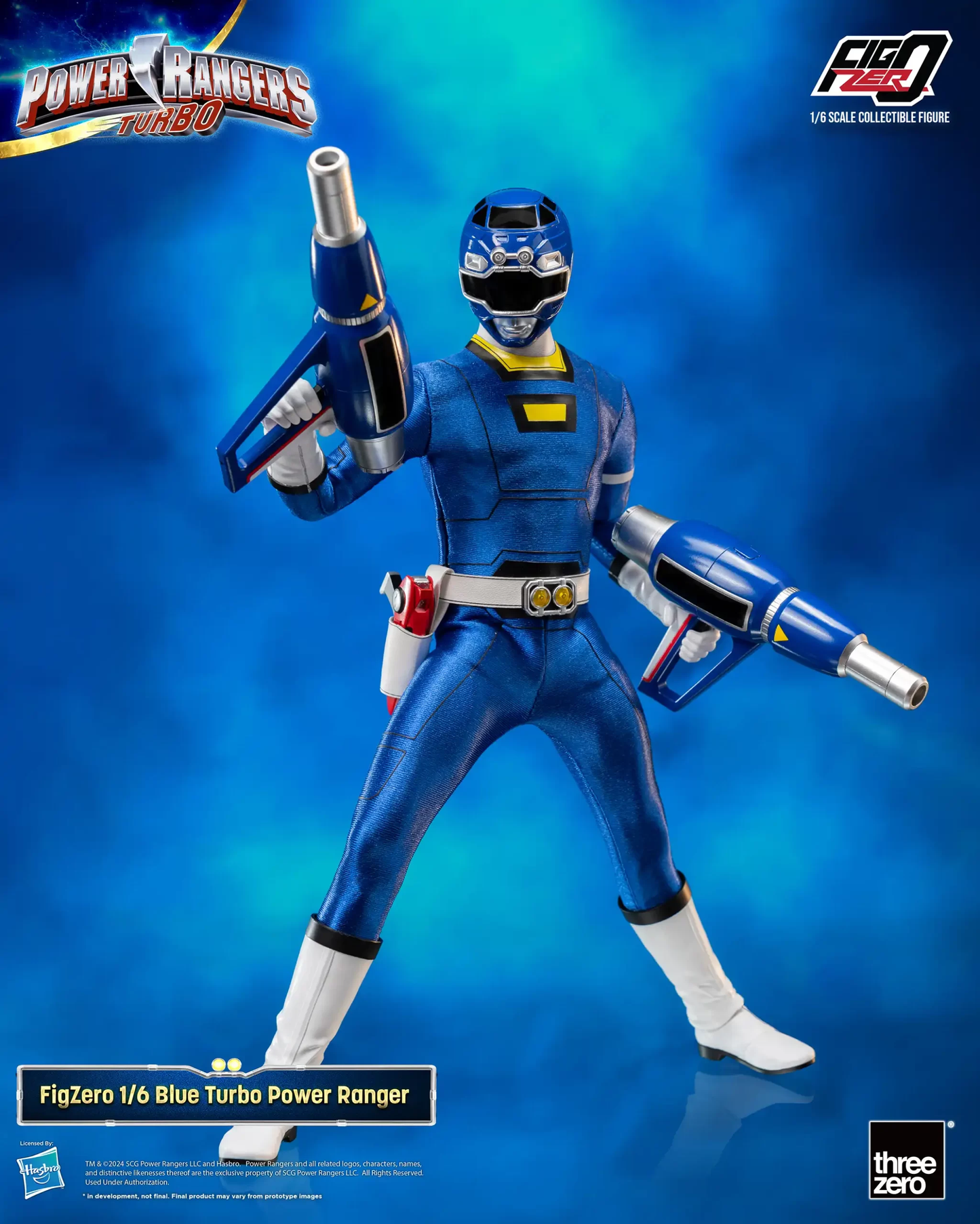 Threezero Power Rangers Turbo FigZero 1:6 Blue Turbo Power Ranger 3Z0814