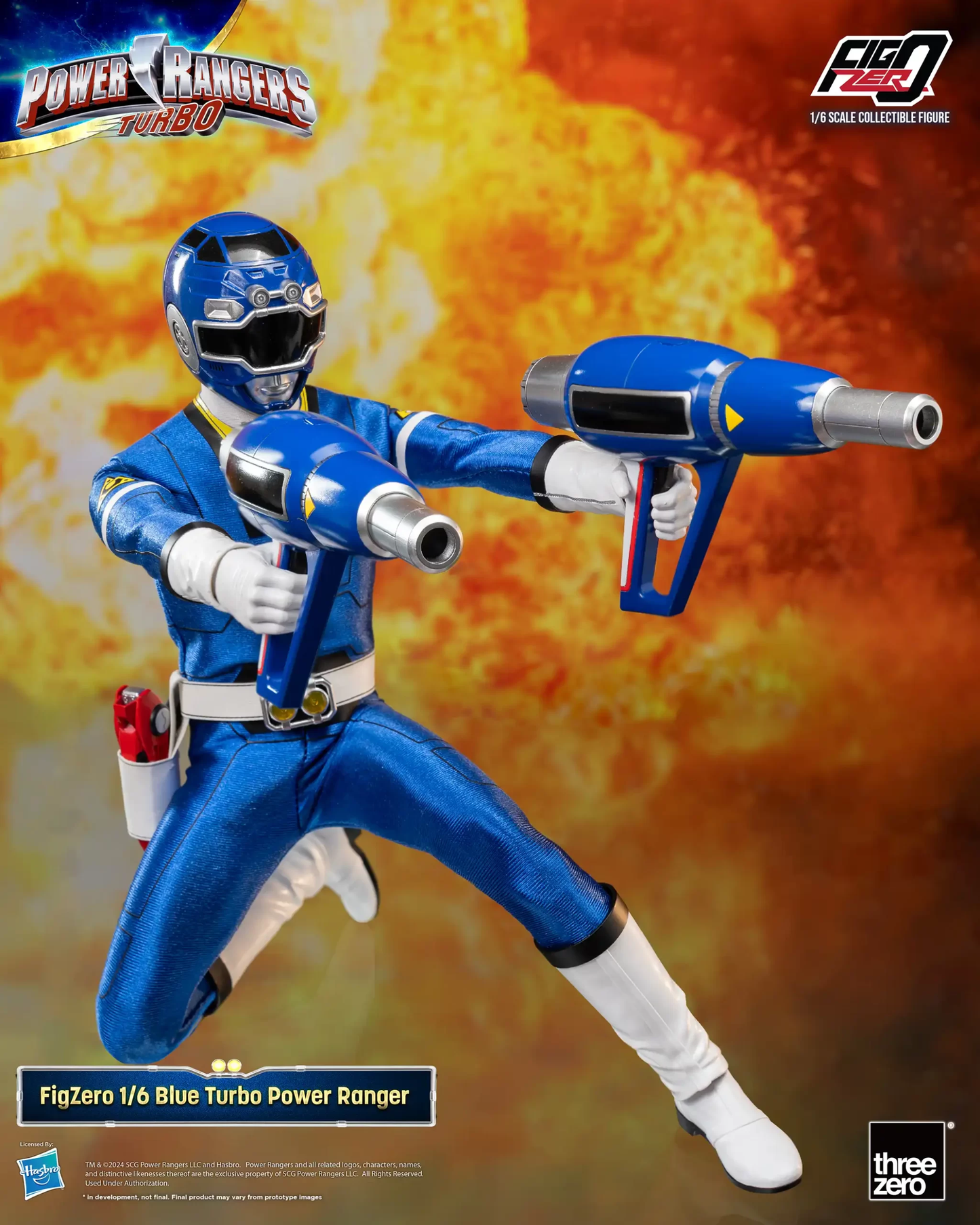 Threezero Power Rangers Turbo FigZero 1:6 Blue Turbo Power Ranger 3Z0814