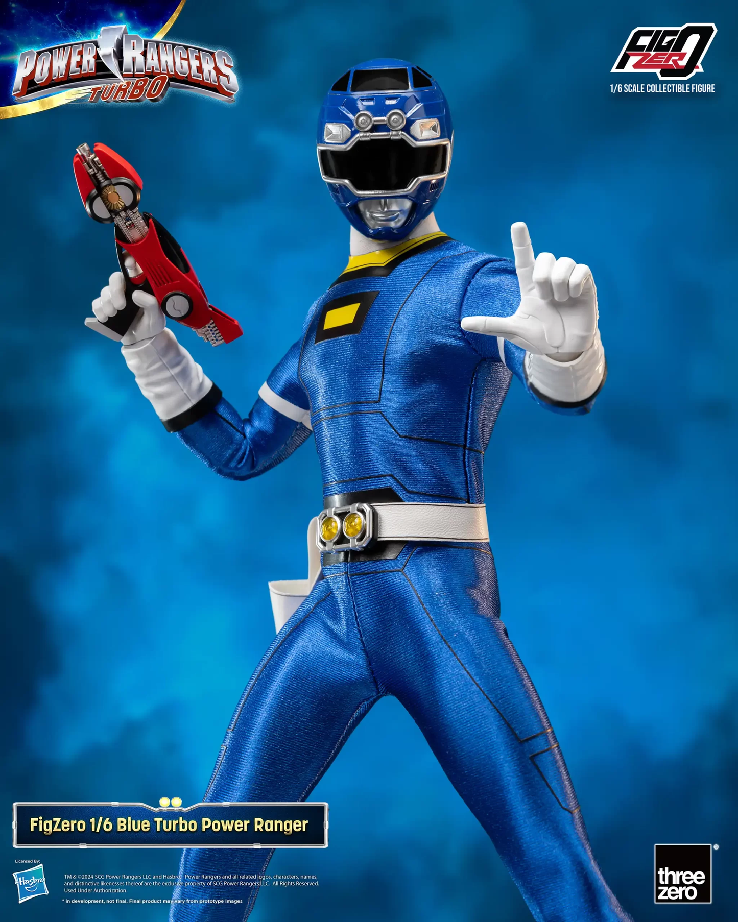 Threezero Power Rangers Turbo FigZero 1:6 Blue Turbo Power Ranger 3Z0814