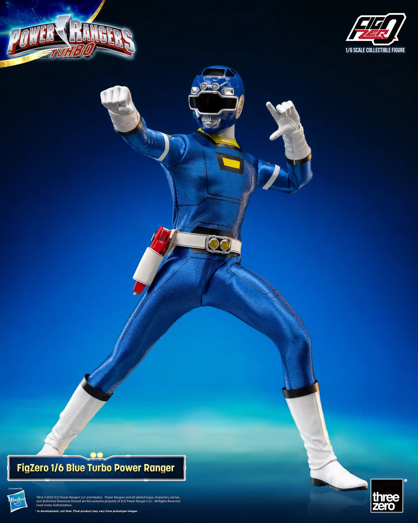 Threezero Power Rangers Turbo FigZero 1:6 Blue Turbo Power Ranger 3Z0814