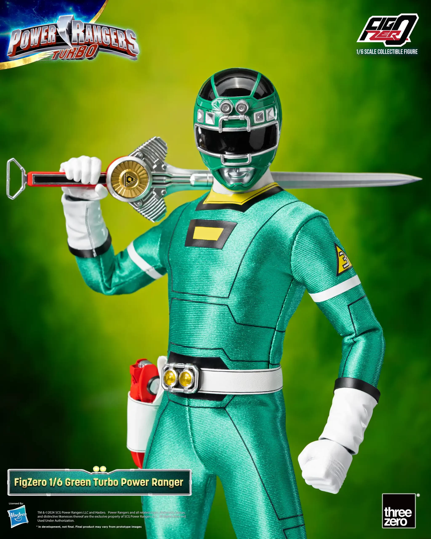 Threezero Power Rangers Turbo FigZero 1:6 Green Turbo Power Ranger 3Z0815