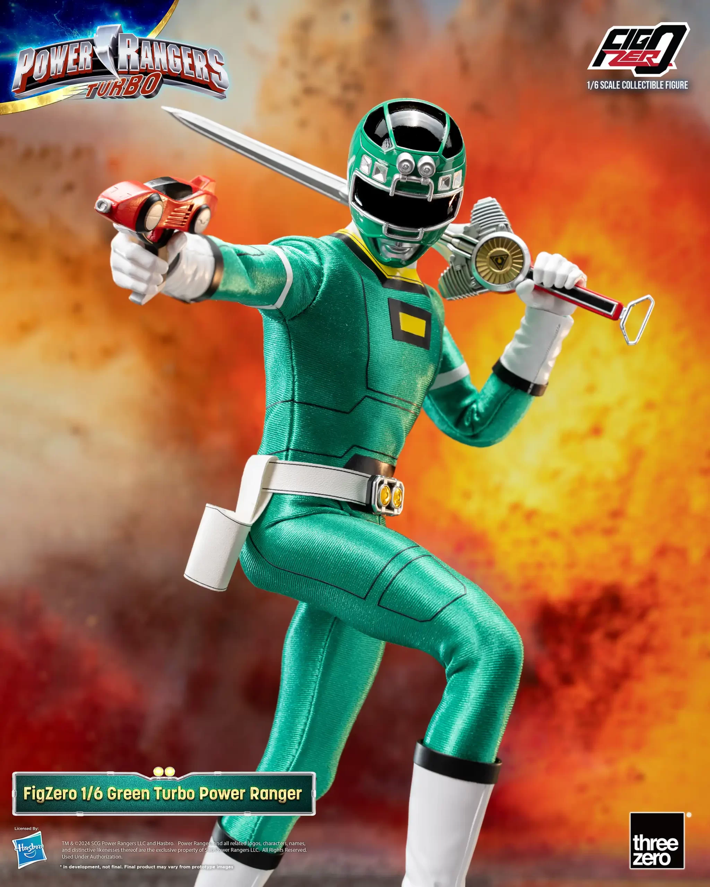 Threezero Power Rangers Turbo FigZero 1:6 Green Turbo Power Ranger 3Z0815