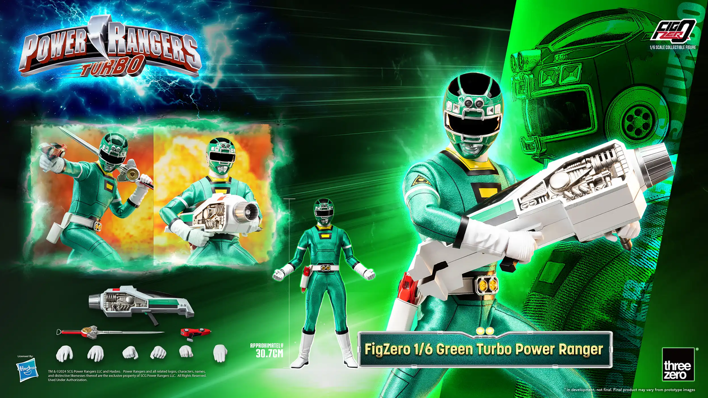 Threezero Power Rangers Turbo FigZero 1:6 Green Turbo Power Ranger 3Z0815