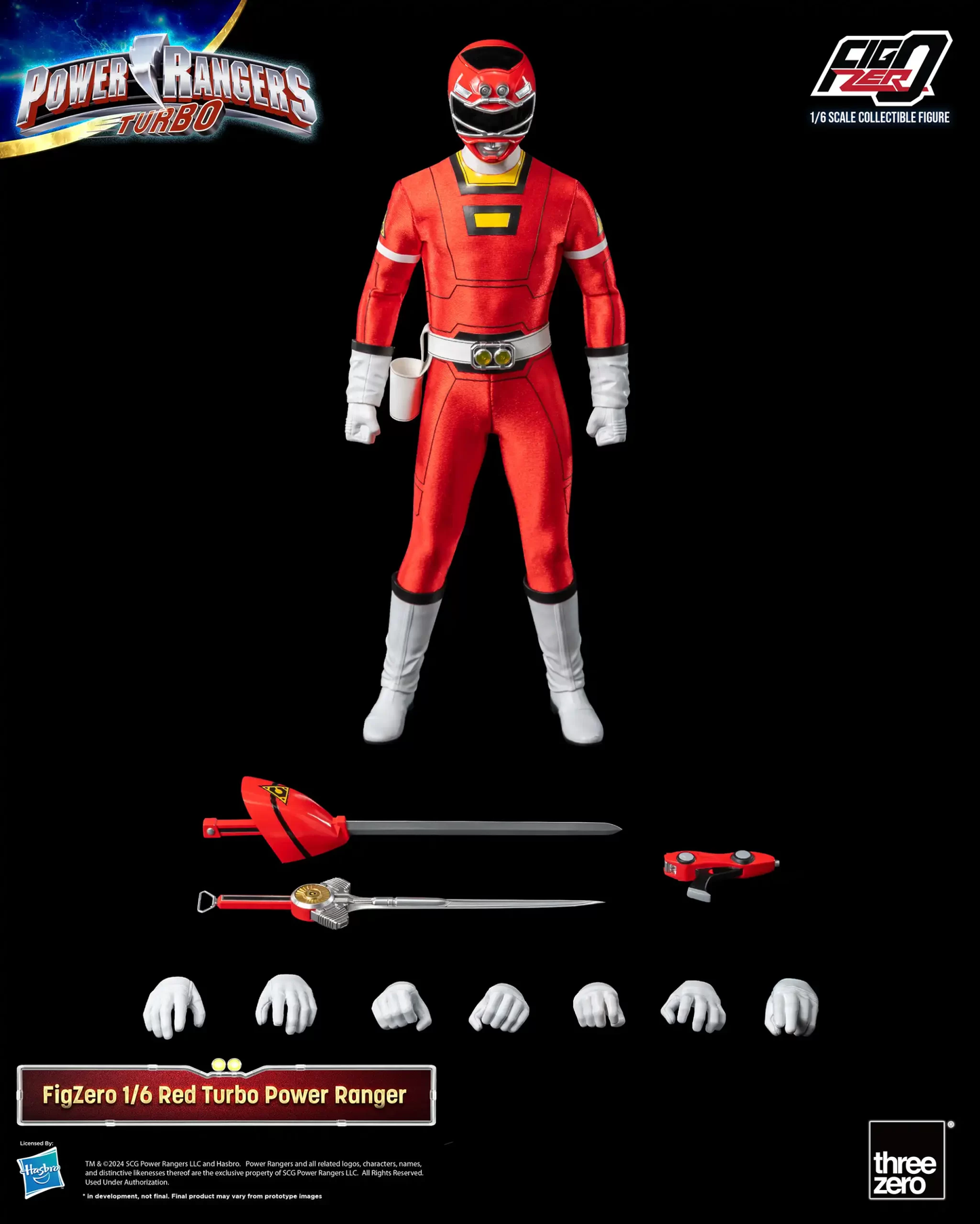 Threezero Power Rangers Turbo FigZero 1:6 Red Turbo Power Ranger 3Z0813