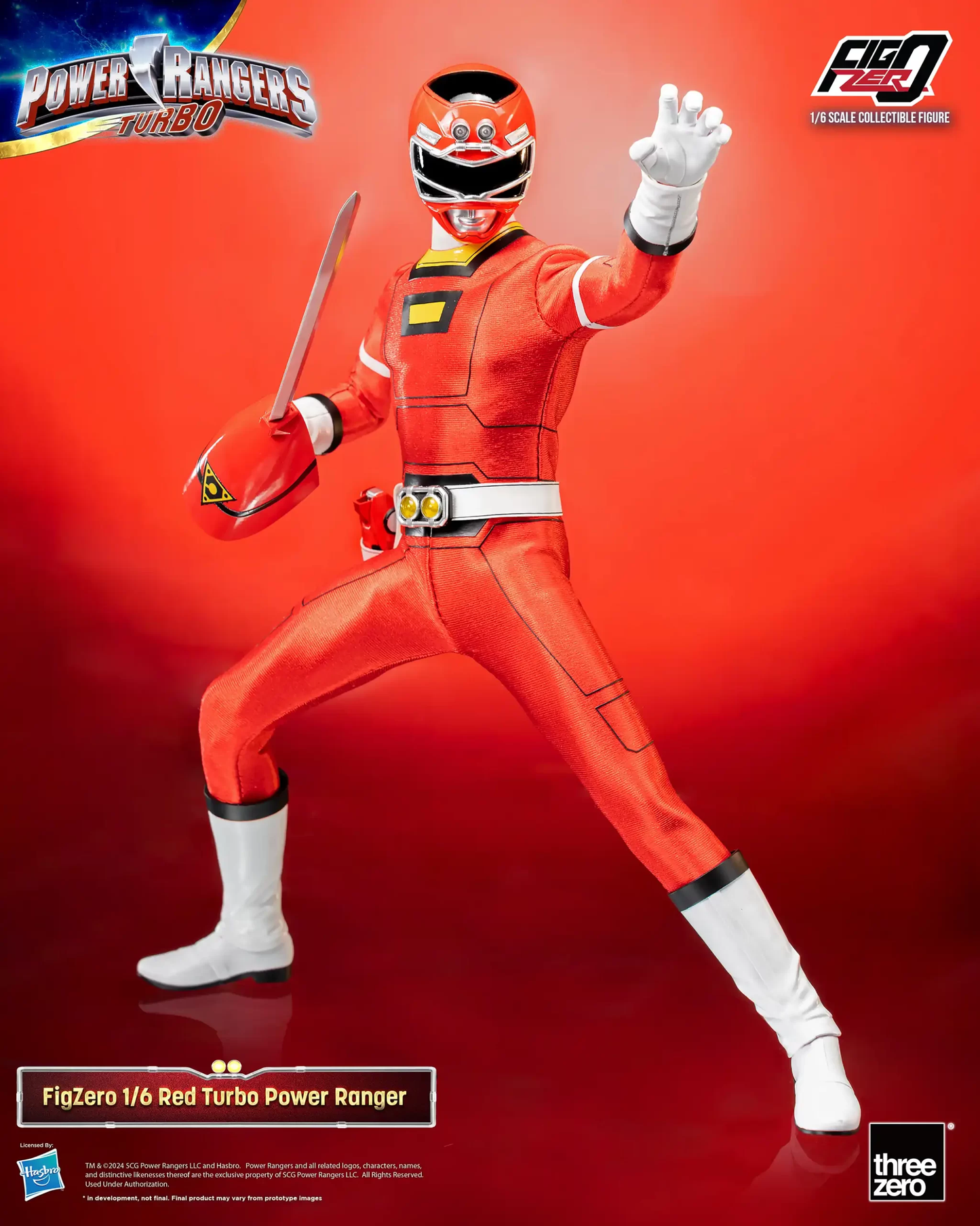 Threezero Power Rangers Turbo FigZero 1:6 Red Turbo Power Ranger 3Z0813