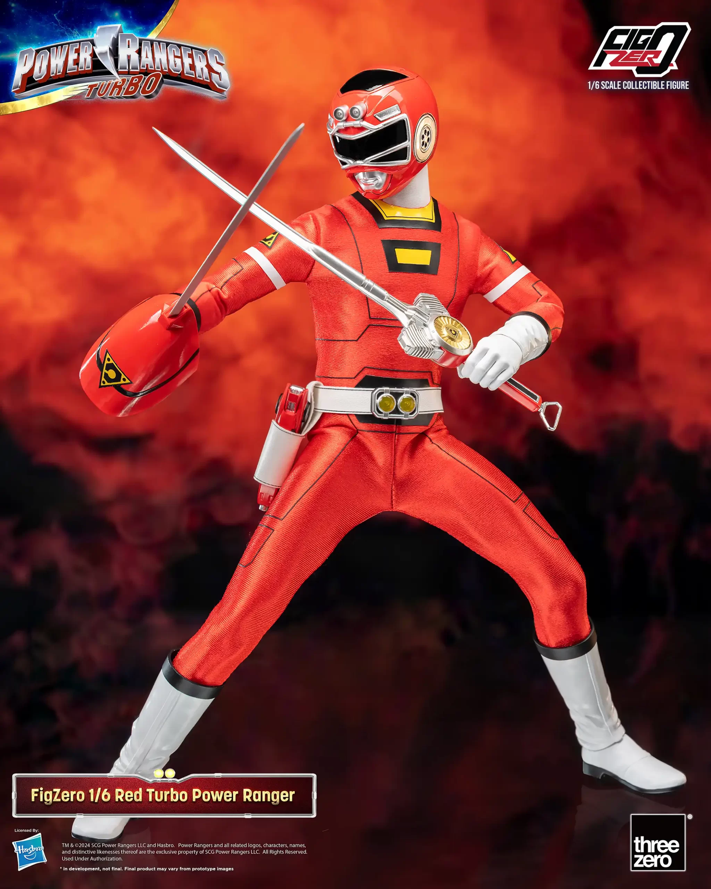 Threezero Power Rangers Turbo FigZero 1:6 Red Turbo Power Ranger 3Z0813