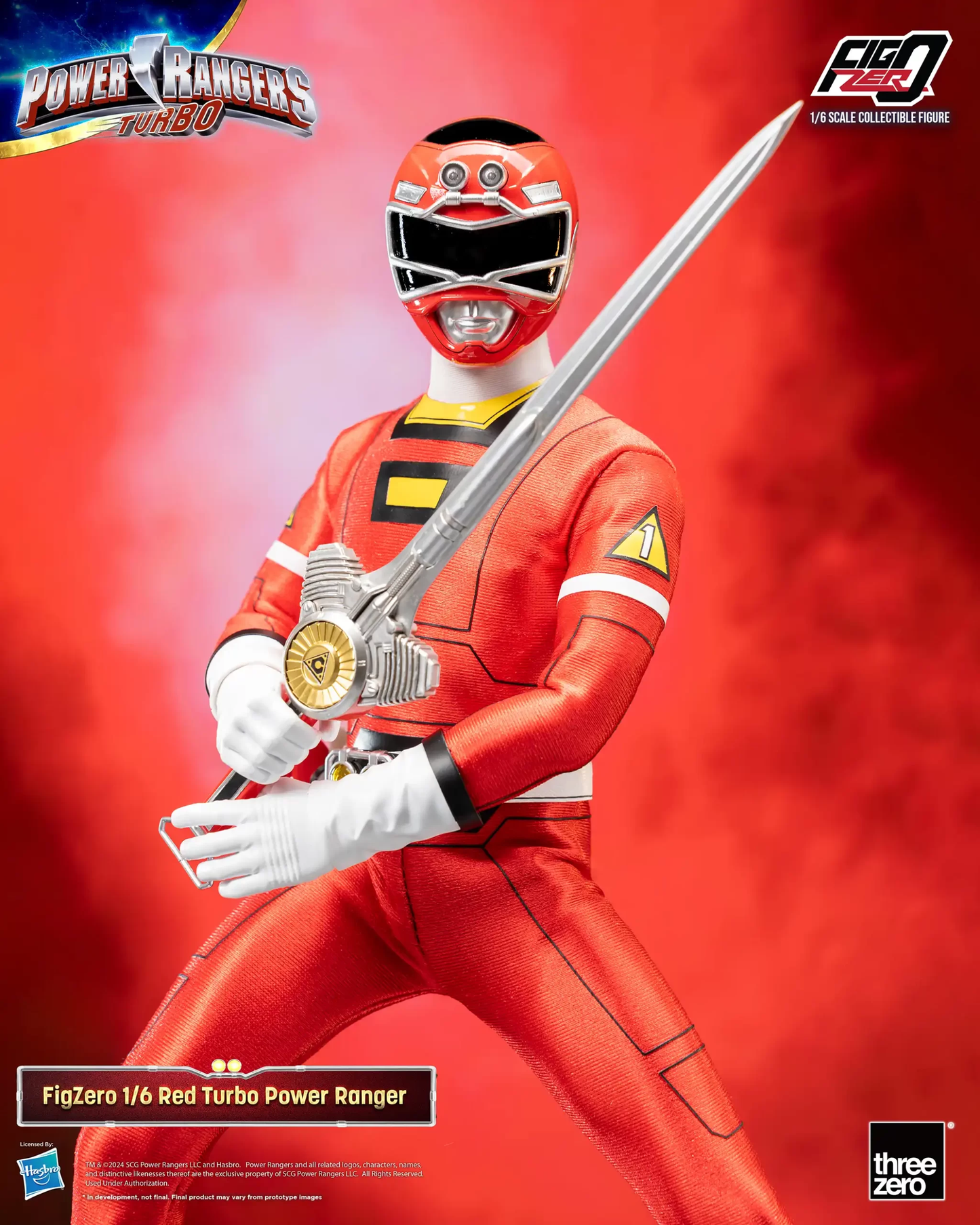 Threezero Power Rangers Turbo FigZero 1:6 Red Turbo Power Ranger 3Z0813