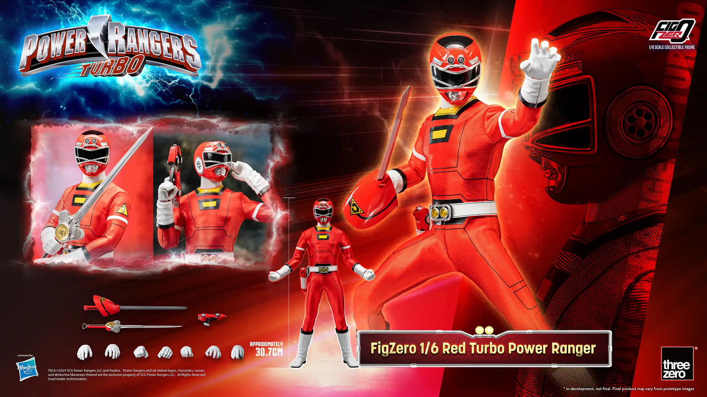 Threezero Power Rangers Turbo FigZero 1:6 Red Turbo Power Ranger 3Z0813