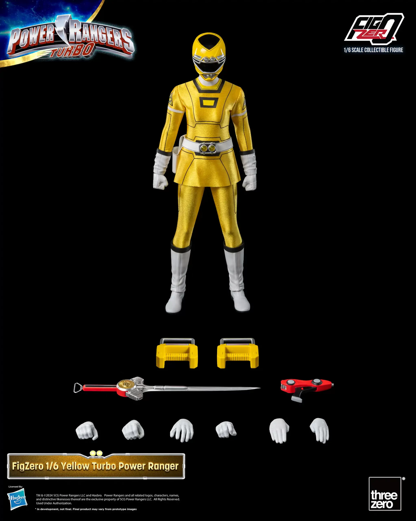 Threezero Power Rangers Turbo FigZero 1:6 Yellow Turbo Power Ranger 3Z0816