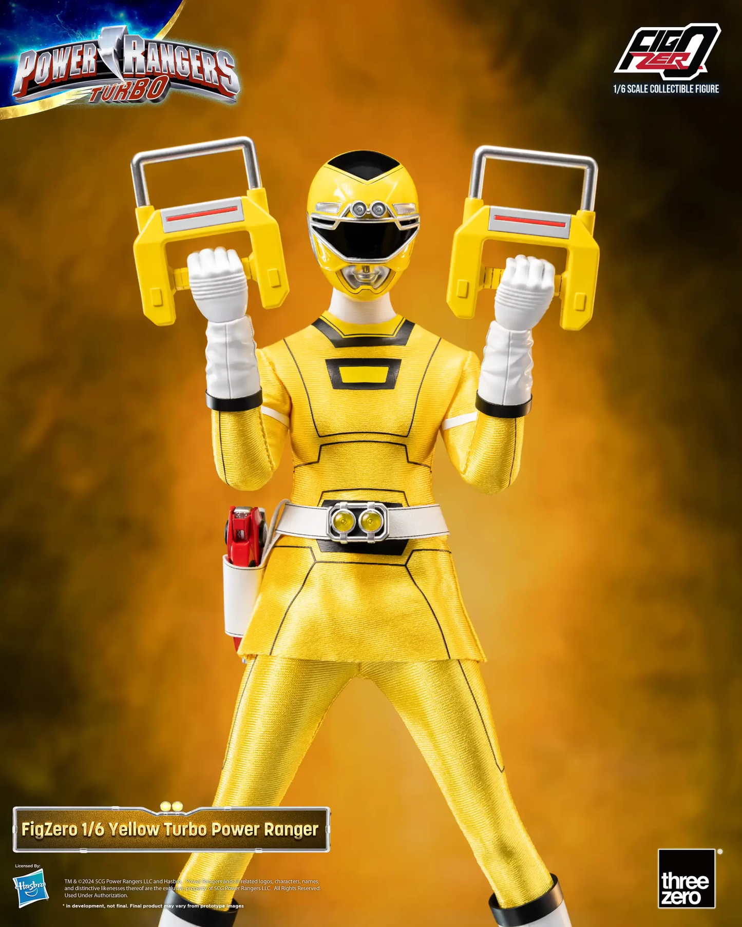 Threezero Power Rangers Turbo FigZero 1:6 Yellow Turbo Power Ranger 3Z0816