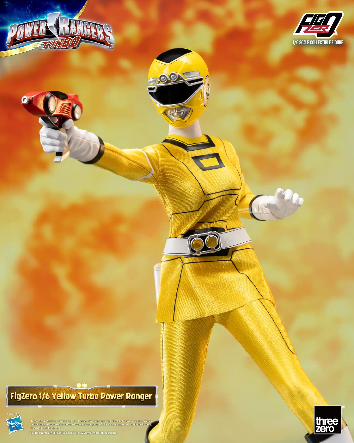 Threezero Power Rangers Turbo FigZero 1:6 Yellow Turbo Power Ranger 3Z0816