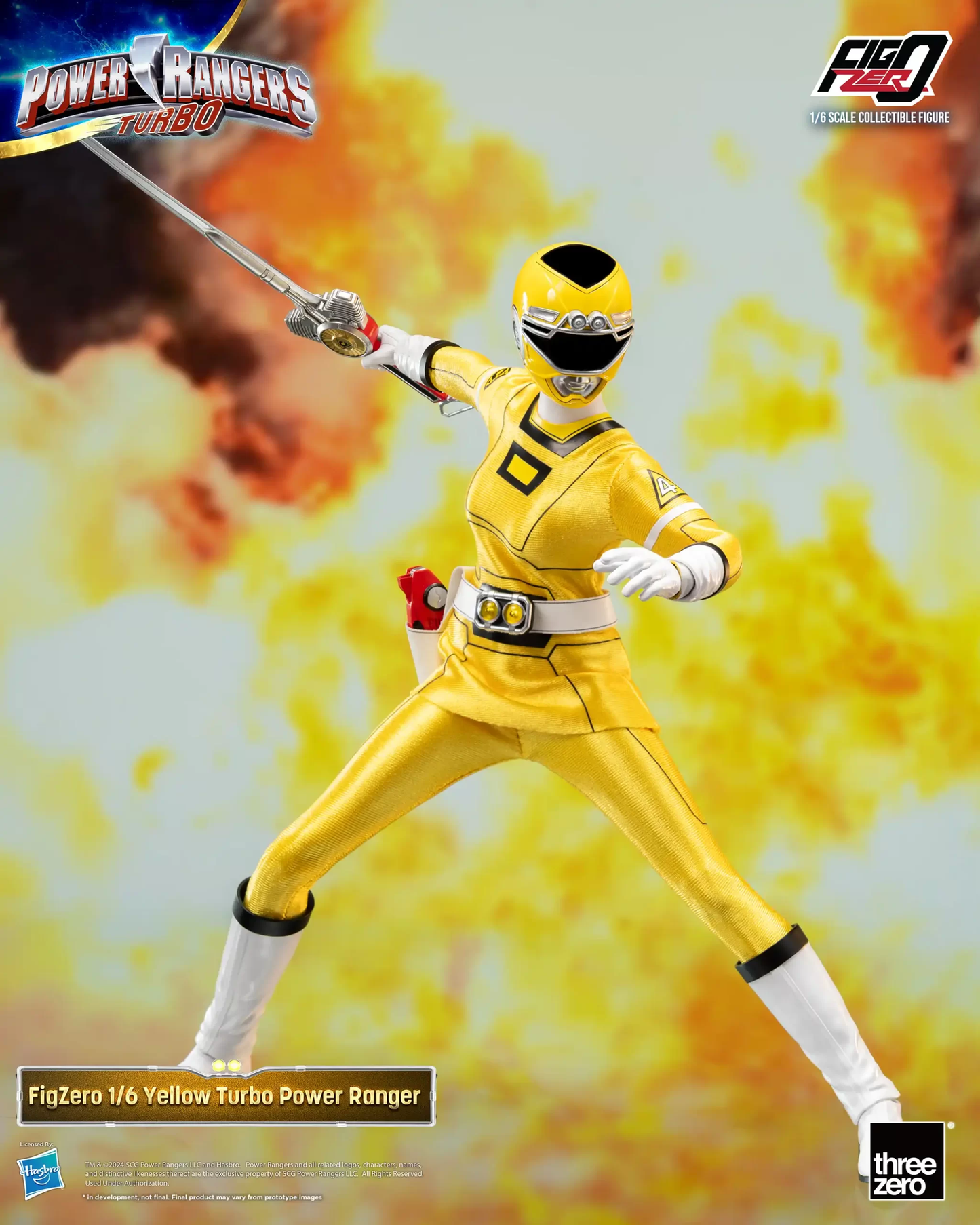 Threezero Power Rangers Turbo FigZero 1:6 Yellow Turbo Power Ranger 3Z0816