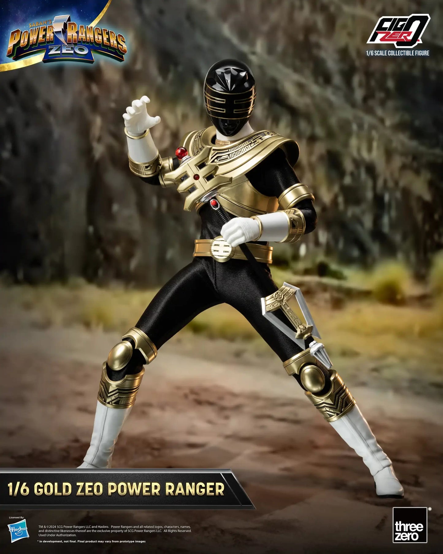 Threezero Power Rangers Zeo FigZero Gold Zeo Power Ranger 1:6 Scale Collectible Figure